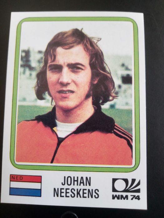 Cromo Panini World Cup Story de Johan Neeskens no Mundial 74