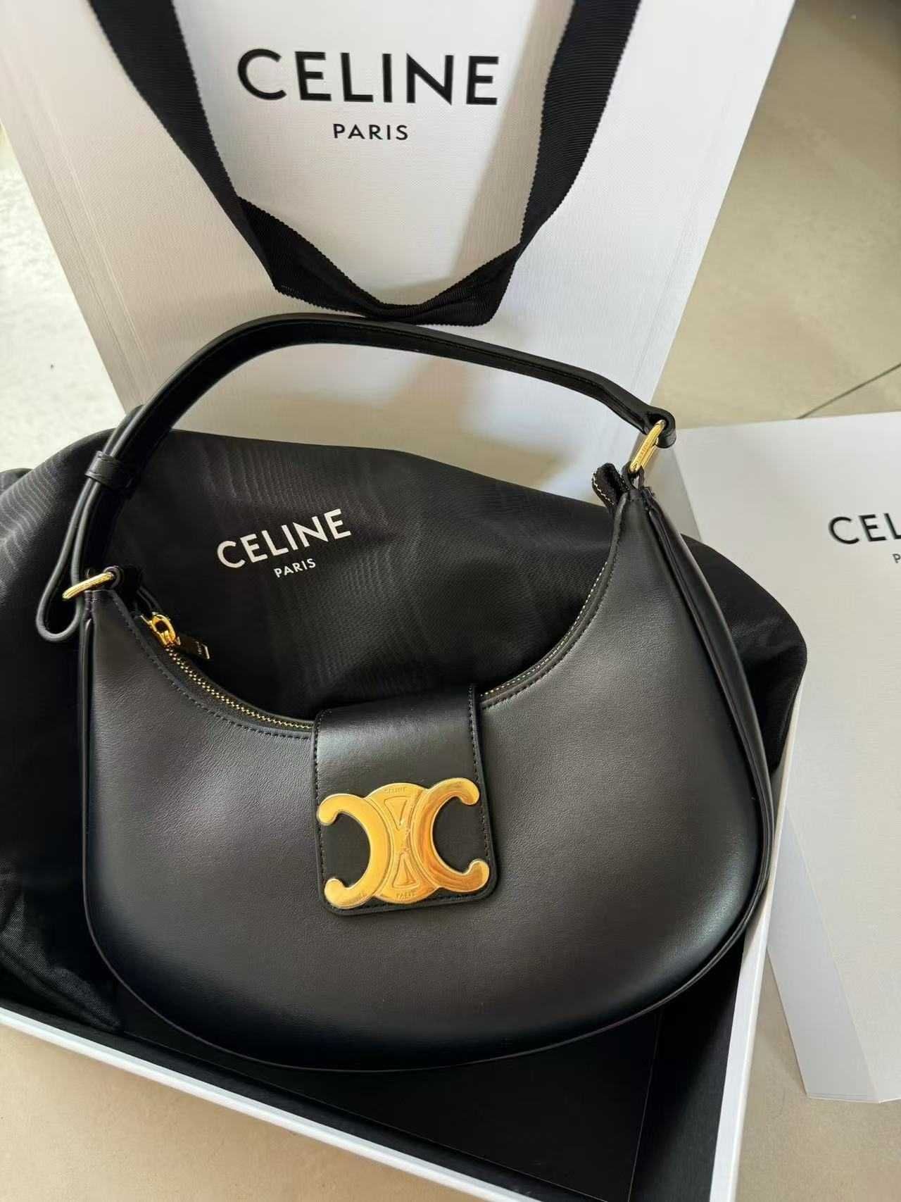 CELINE AVATriomphe, bolsa de couro de vaca, nova em folha