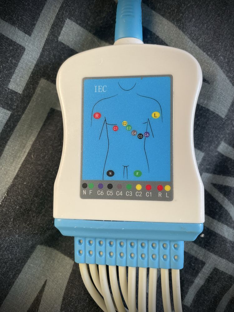 Кабель для ЭКГ (10-отведений, 15 pin) — банан 4 мм | ECG patient cable