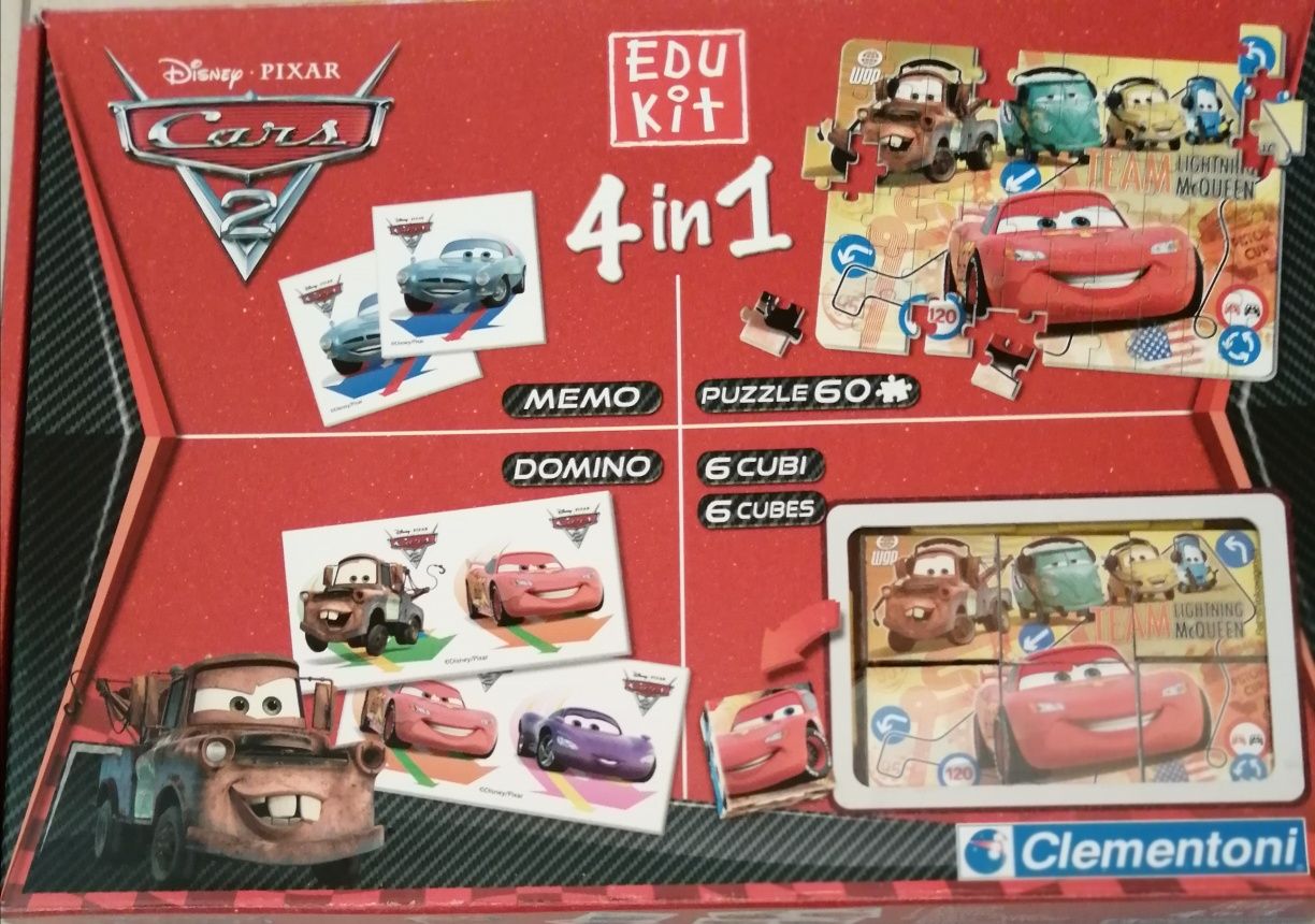 Clementoni - Edu Kit 4 in 1
Disney Pixar - Cars
1 puzzle
1 memo
1 domi