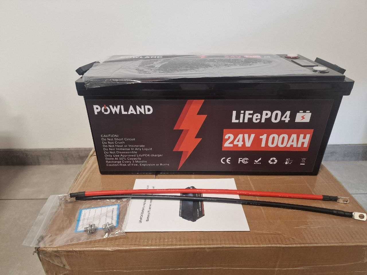 Батарея (акумулятор, аккумулятор) Lifepo4 24v 100ah (Powland)