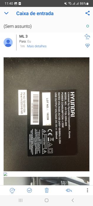 Tv semi nova 40 polgadas oferta do suporte da parede