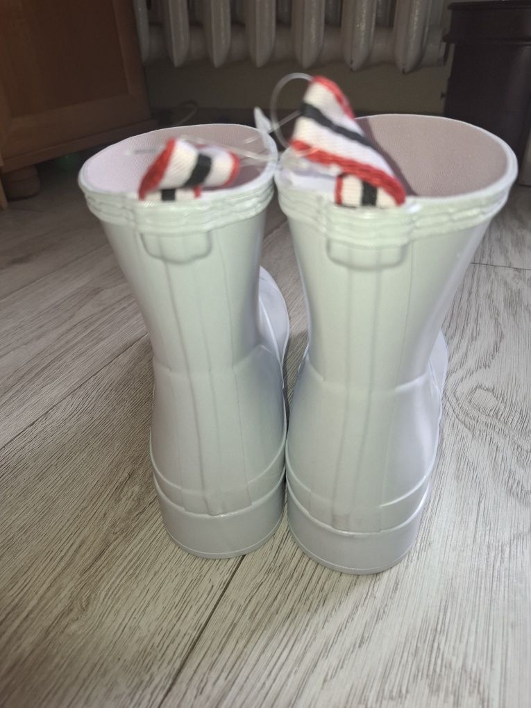 Kalosze hunter biale perlowe r 40/41 nowe z metka