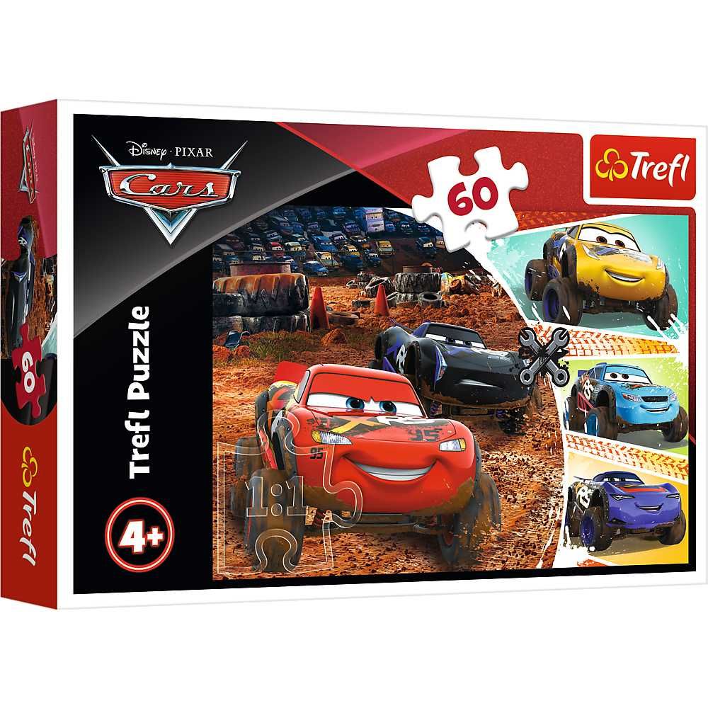 Trefl Puzzle 60 el. Cars Zygzak McQueen z przyjaciółmi 17327