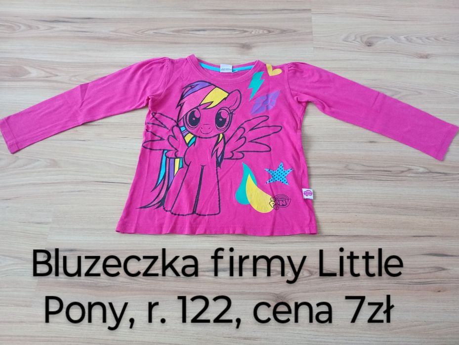 Zestaw ciuszków dla dziewczynki r. 122, cena 61zł stan b. dobry