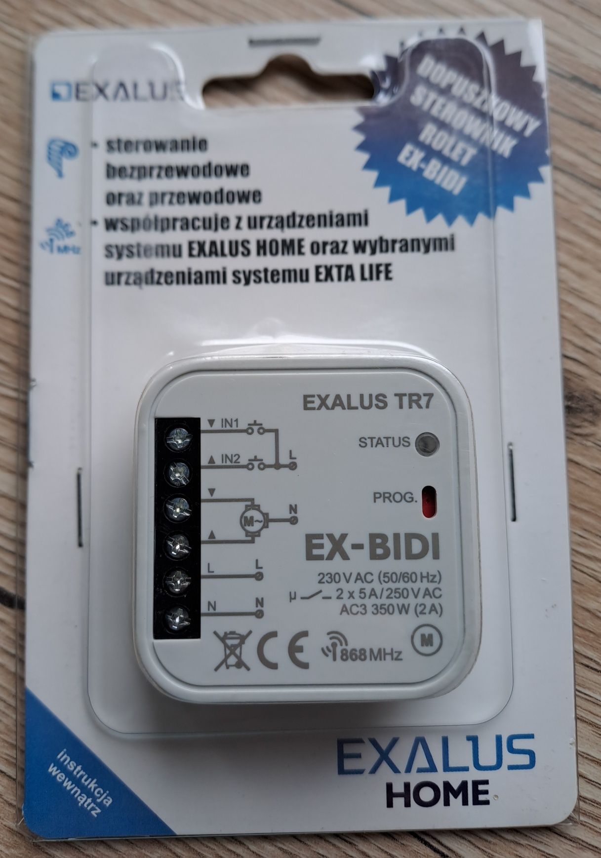 EXALUS HOME EX-Bidi TR7 Portos Sterownik Rolet Sterowanie