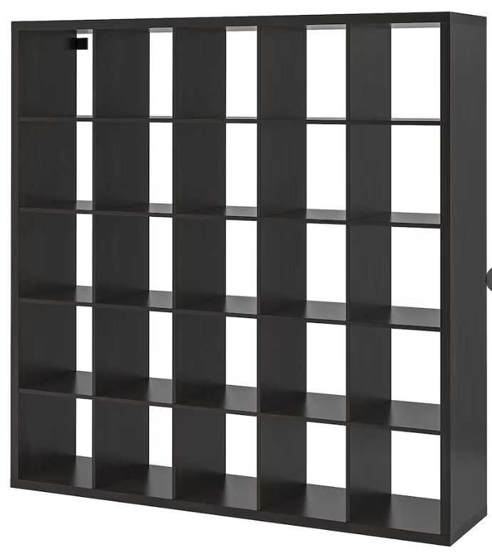 Estante Ikea Kallax 5x5 Preto-Castanho