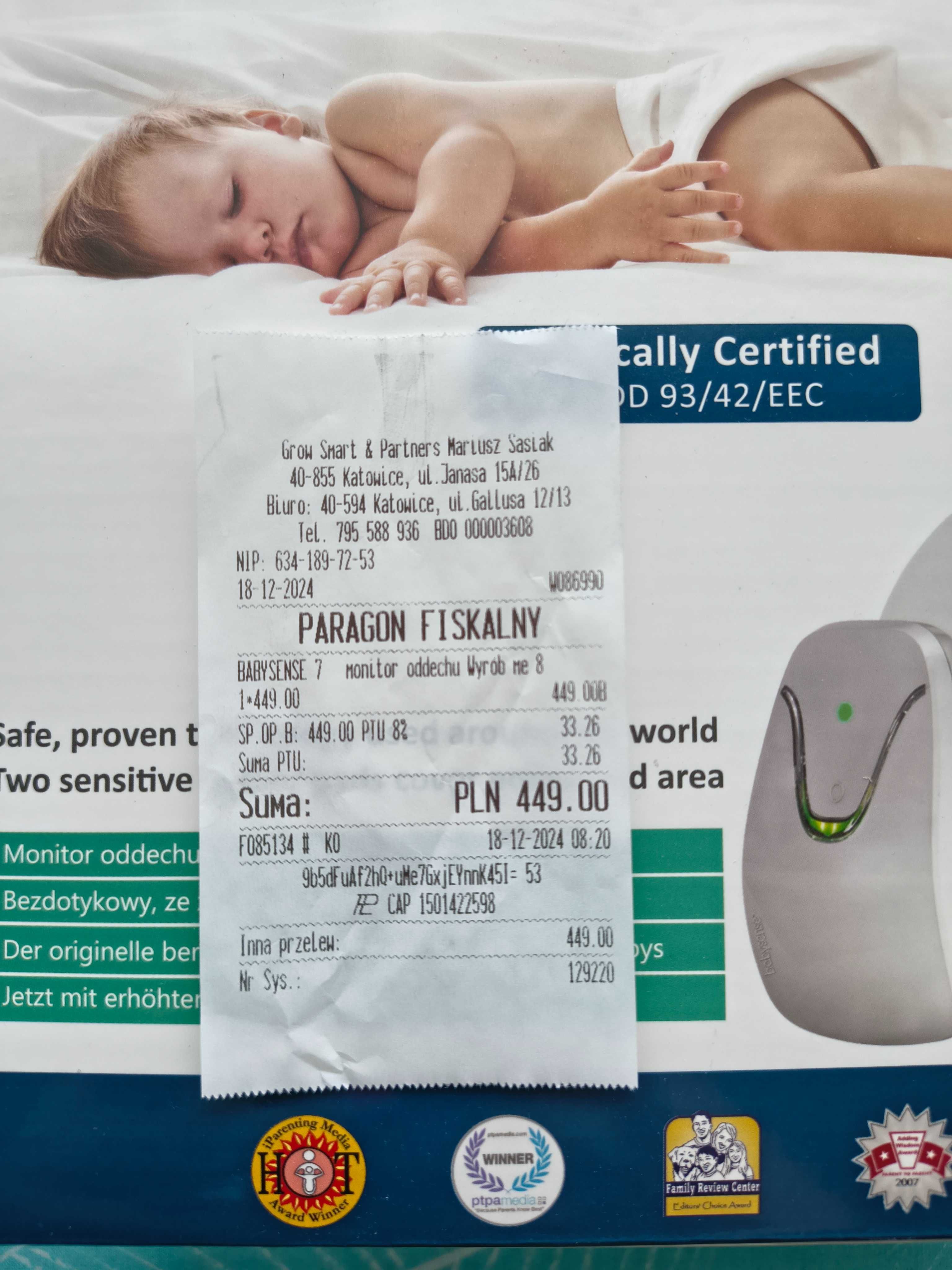 Monitor oddechu Babysense 7