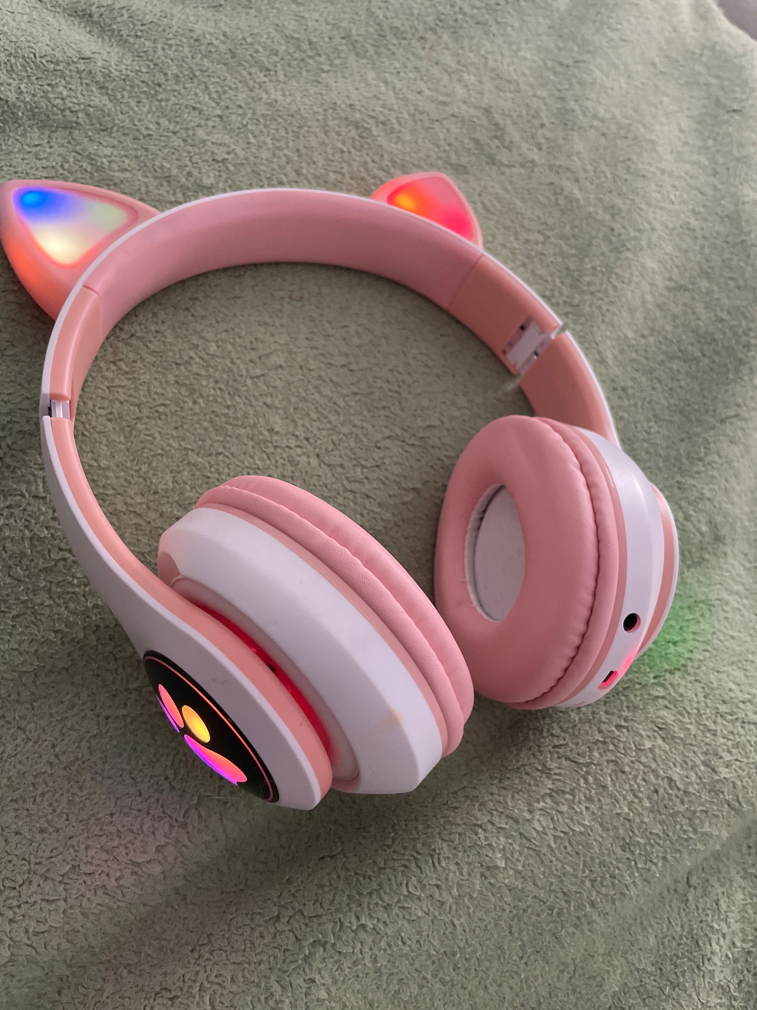 Навушники бездротові Cat STN-28 Bluetooth Котячі вушка з мікрофоном