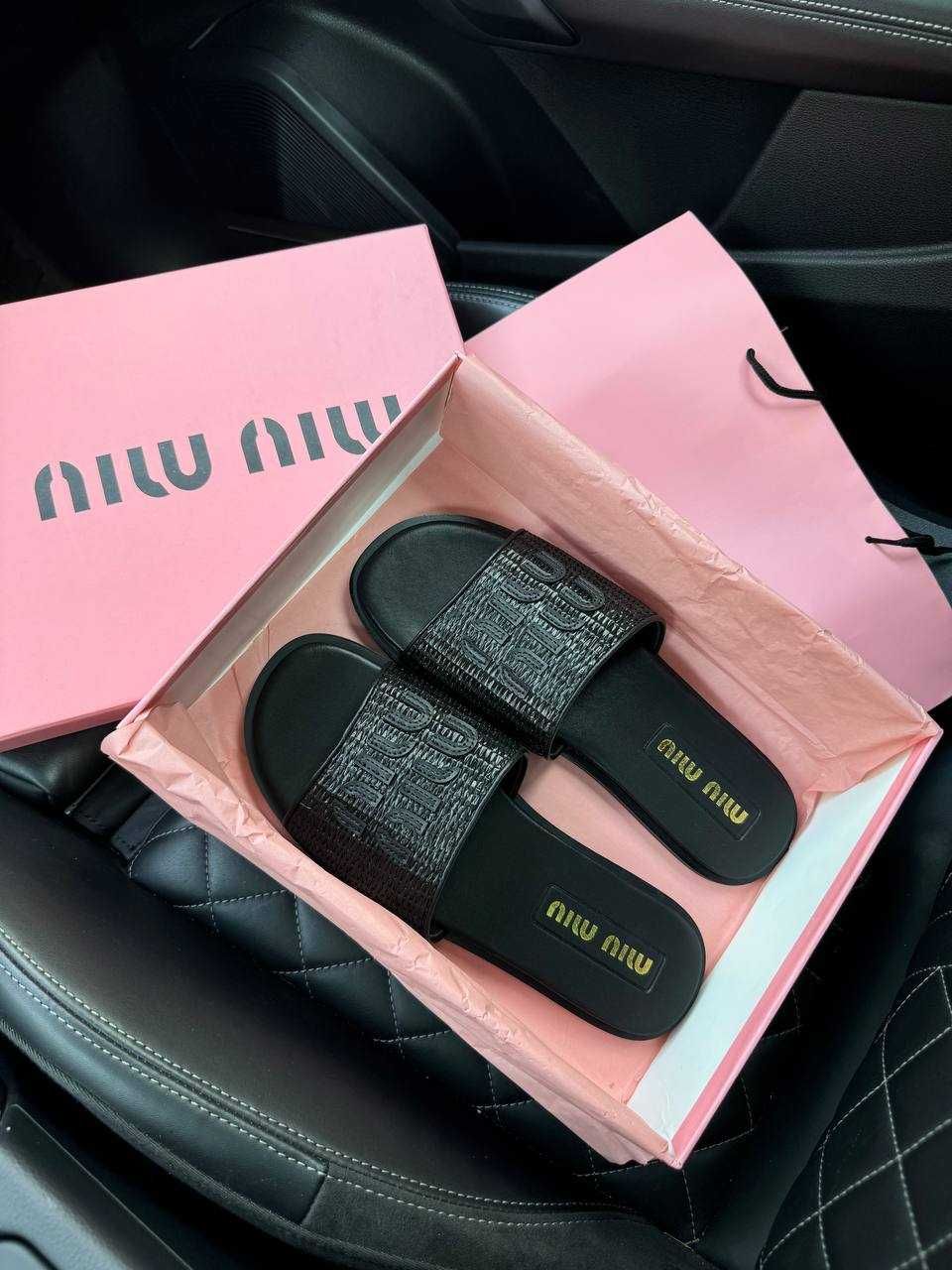 Женские Летние тапки Миу Миу Miu Miu