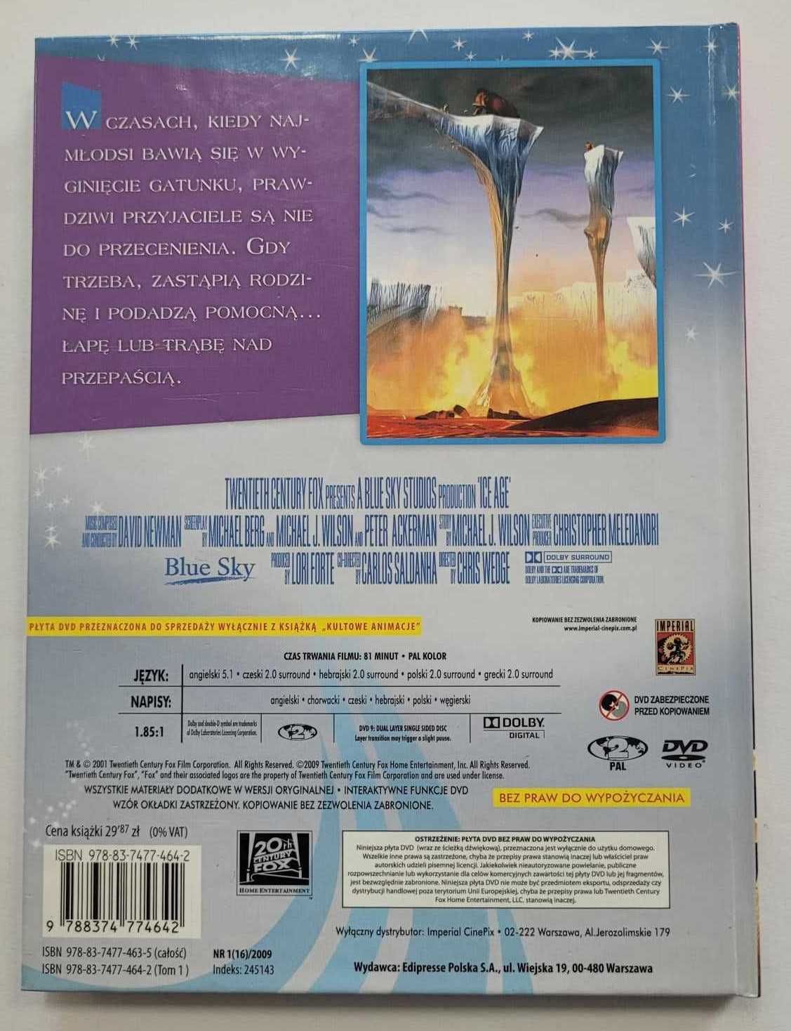 Płyta dvd z bajką Epoka Lodowcowa