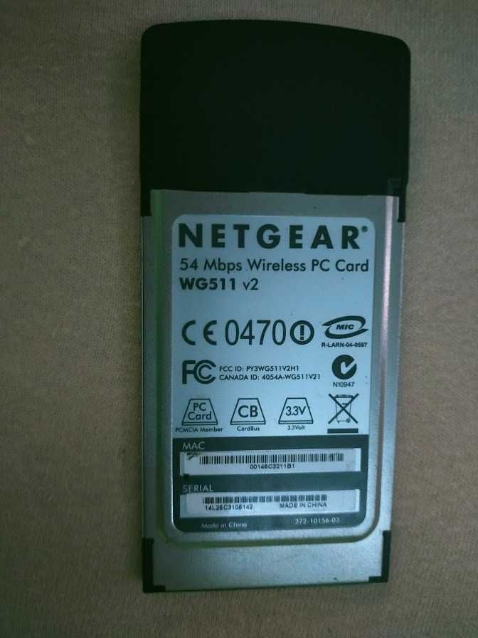 Netgear WG511 v2 54Mbps Wireless PC Card