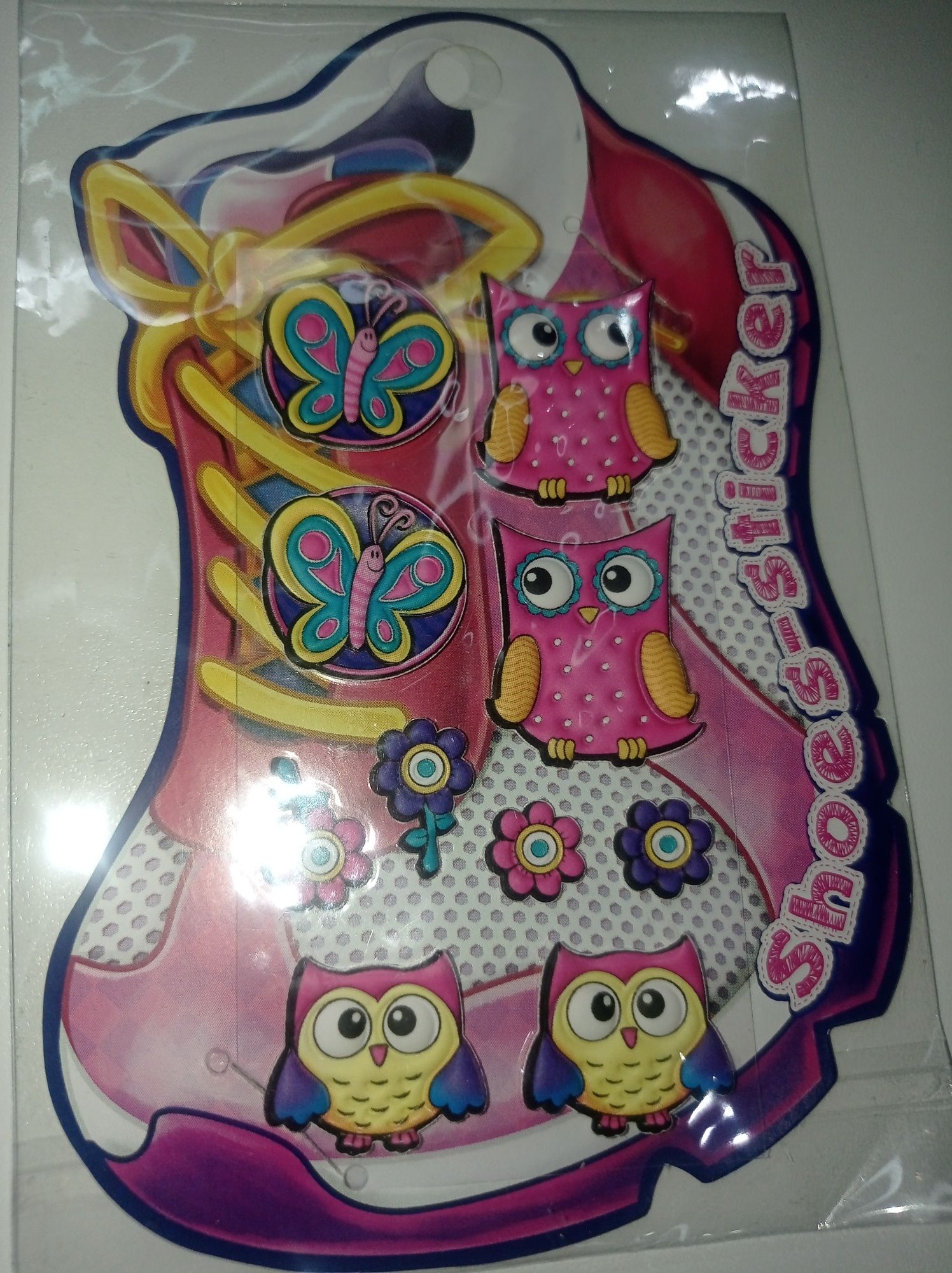 Naklejki na buty sowa kwiaty
