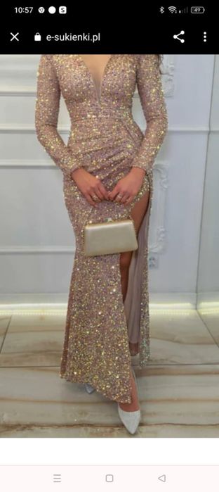 Śliczna cekinowa Suknia
