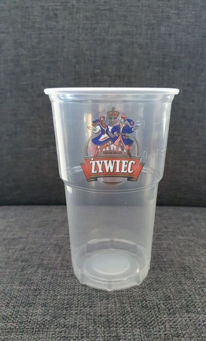 Pokal do piwa kubek plastikowy ŻYWIEC 0,4l 0,5l CENA za 17 sztuk
