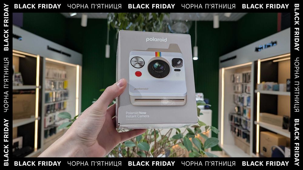 Black Friday NEW Polaroid Now Gen 3 Pebble White Гарантiя