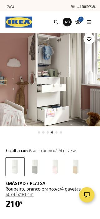 Roupeiro criança com cesto