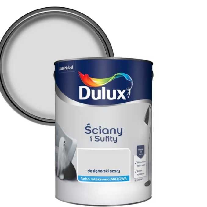 Dulux Ściany i Sufity - 5l - Designerski Szary  -MEGA PROMO