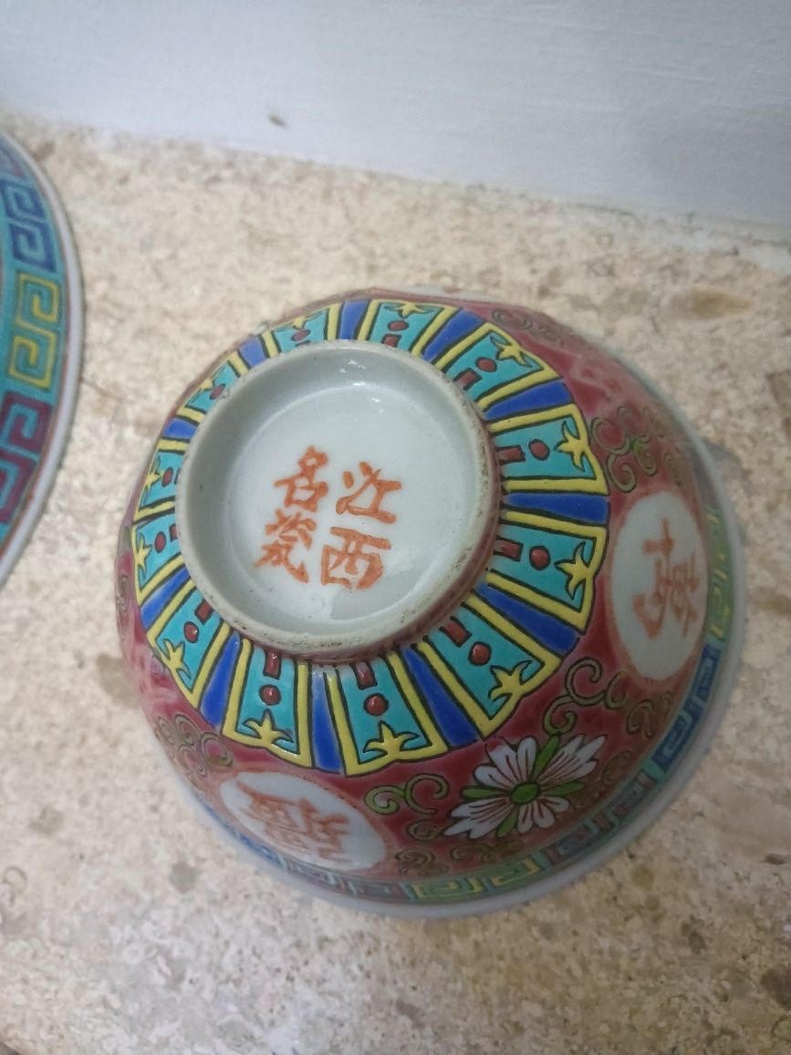 Tigelas chinesa, porcelana chinesa antiga. Antiguidade chinês