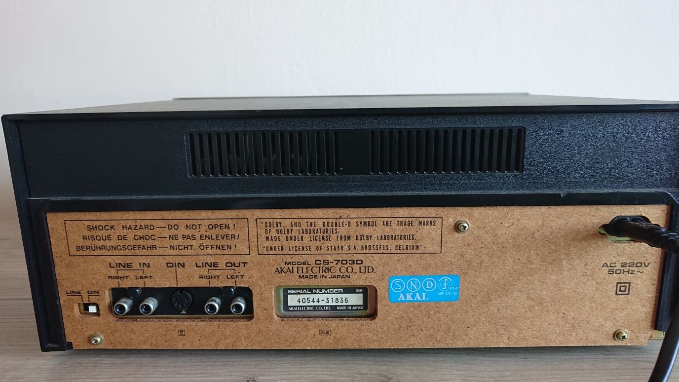 Magnetofon Akai CS - 703d z lat 70.