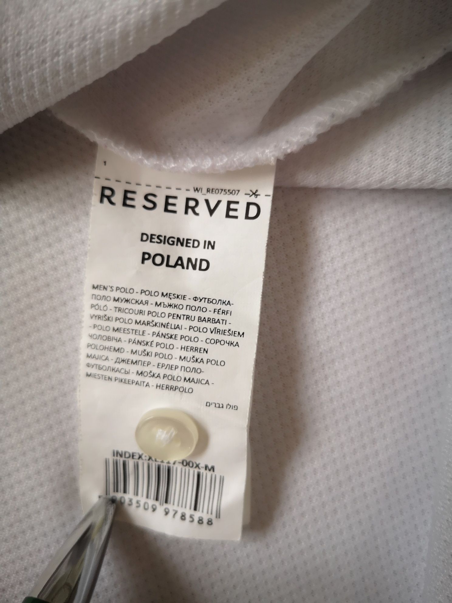 Bluza koszulowa męska z kołnierzykiem - Reserved rozm. M