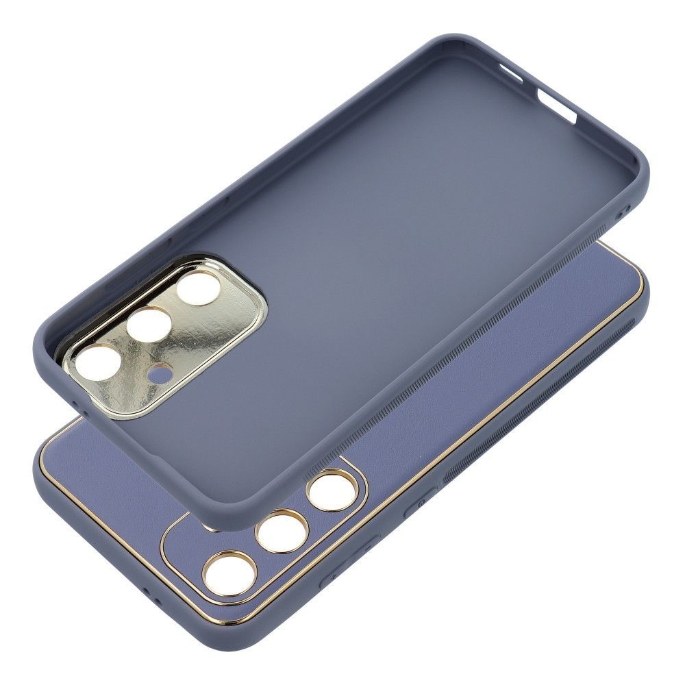 Futerał LEATHER CASE skórzany do SAMSUNG S24 Plus niebieski + szkło