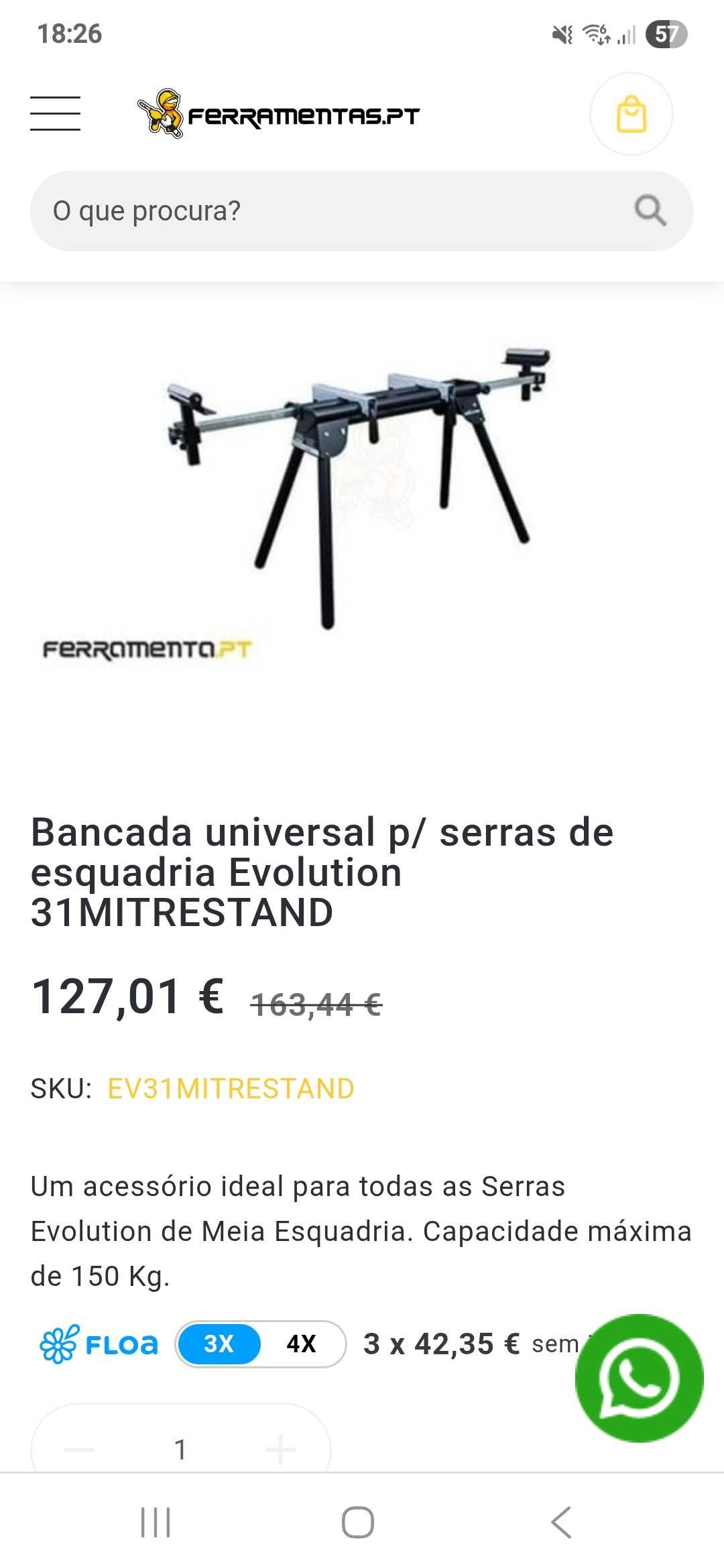 Messa nova para serra ...