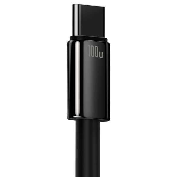 Baseus Tungsten Gold kabel USB-A - USB-C 480Mb/s 100W 1m czarny
