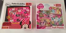 Gra "Snake & ladders" Minnie Mouse oraz puzzle "My Little Pony"
