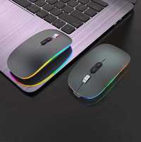 Беспроводная бесшумная мышь с RGB подсветкой и Bluetooth 800