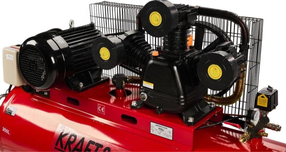 Nowy kompresor Kraft 300L 3 tłoki + separator