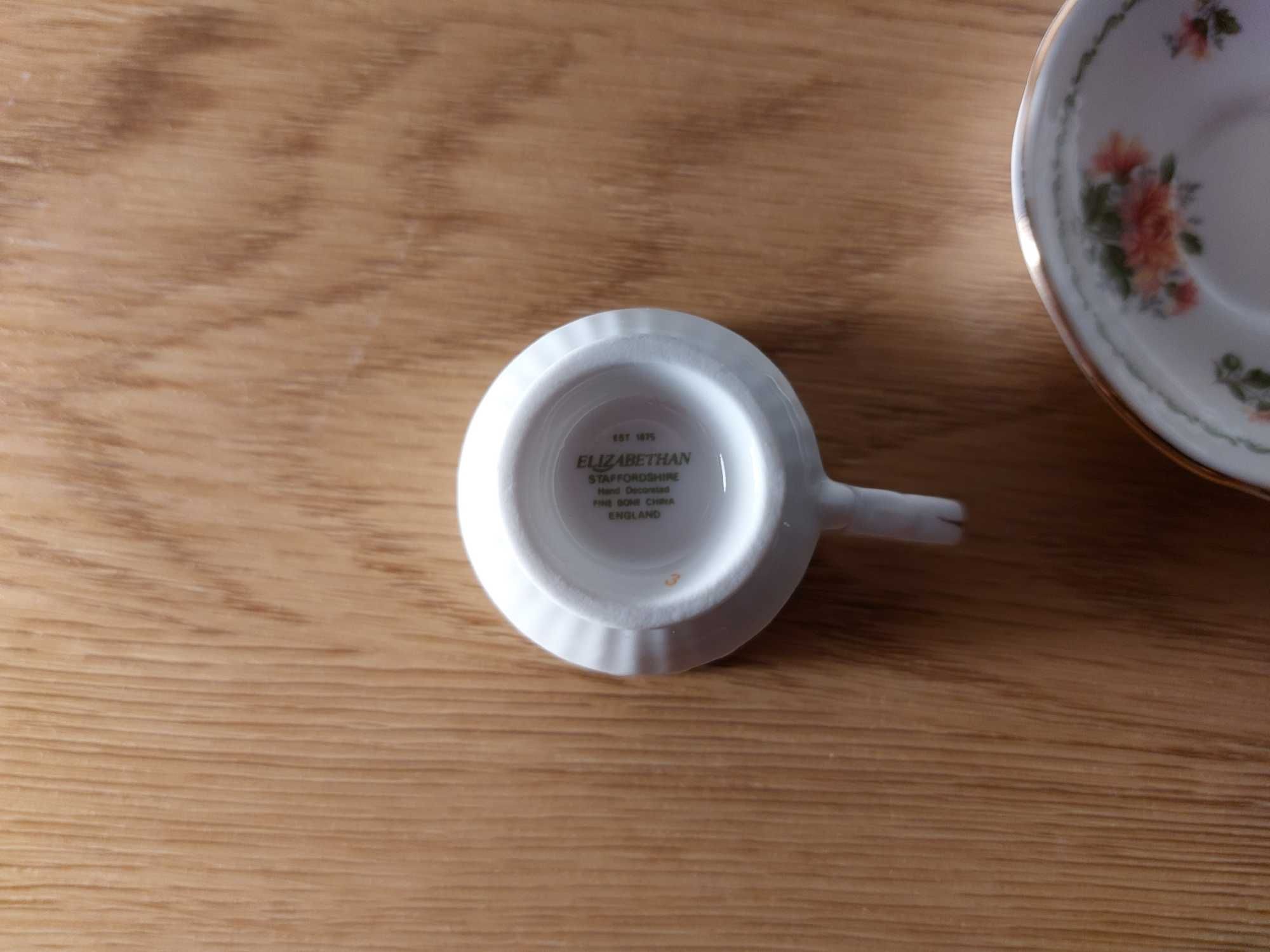 Chávena e pires em miniatura - Vintage Elizabethan Staffordshire