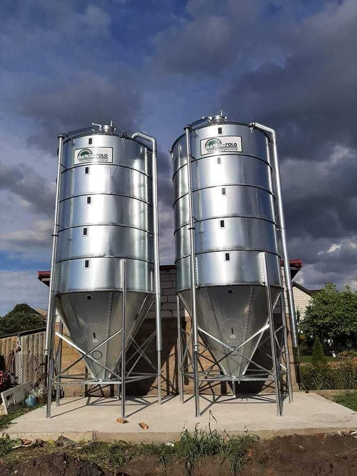Silos zbiornik silos paszowy zbożowy 30ton 36t 20t 15t + STAWIANIE HDS