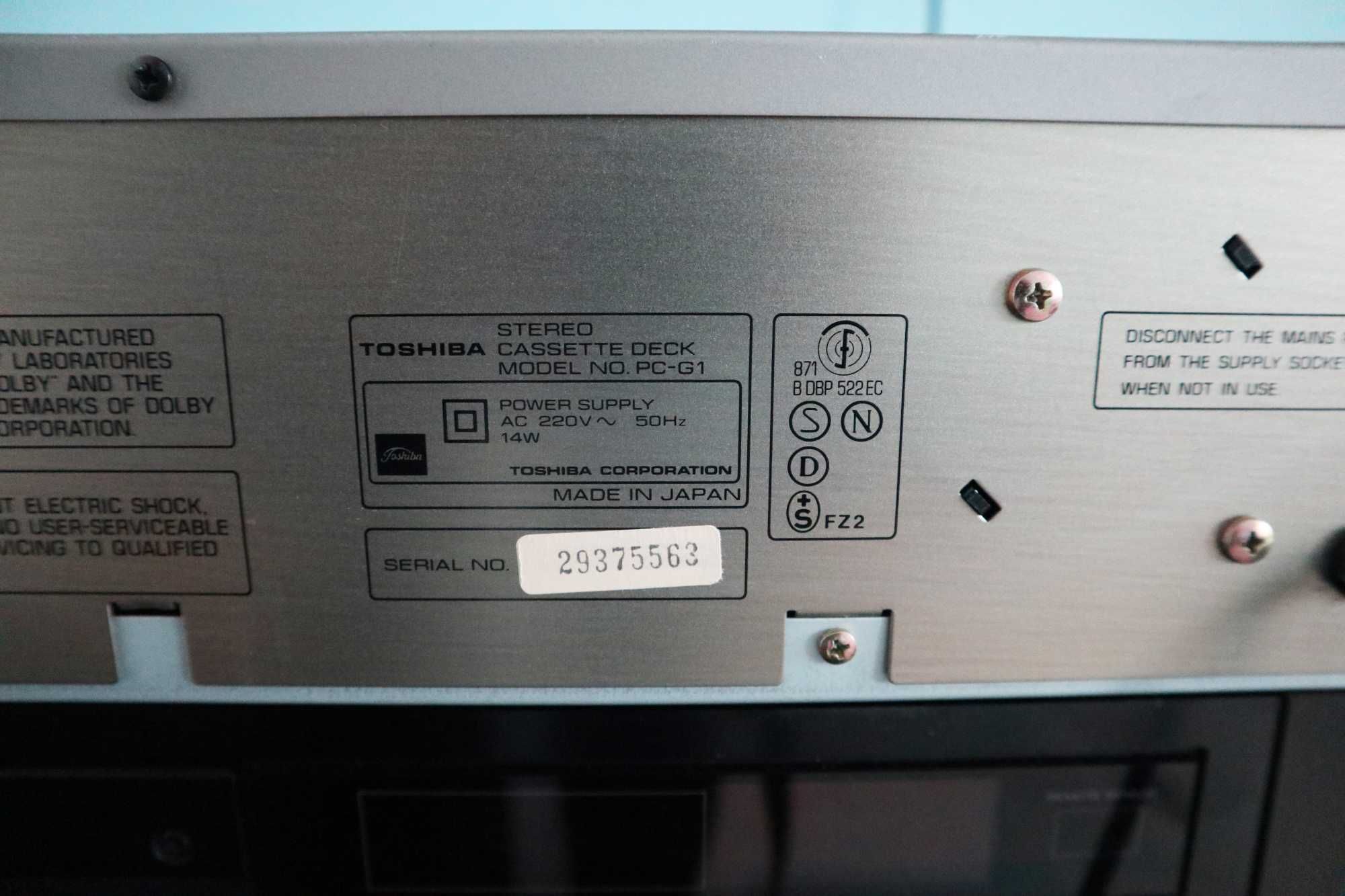 Кассетная дека TOSHIBA PC-G1 Япония