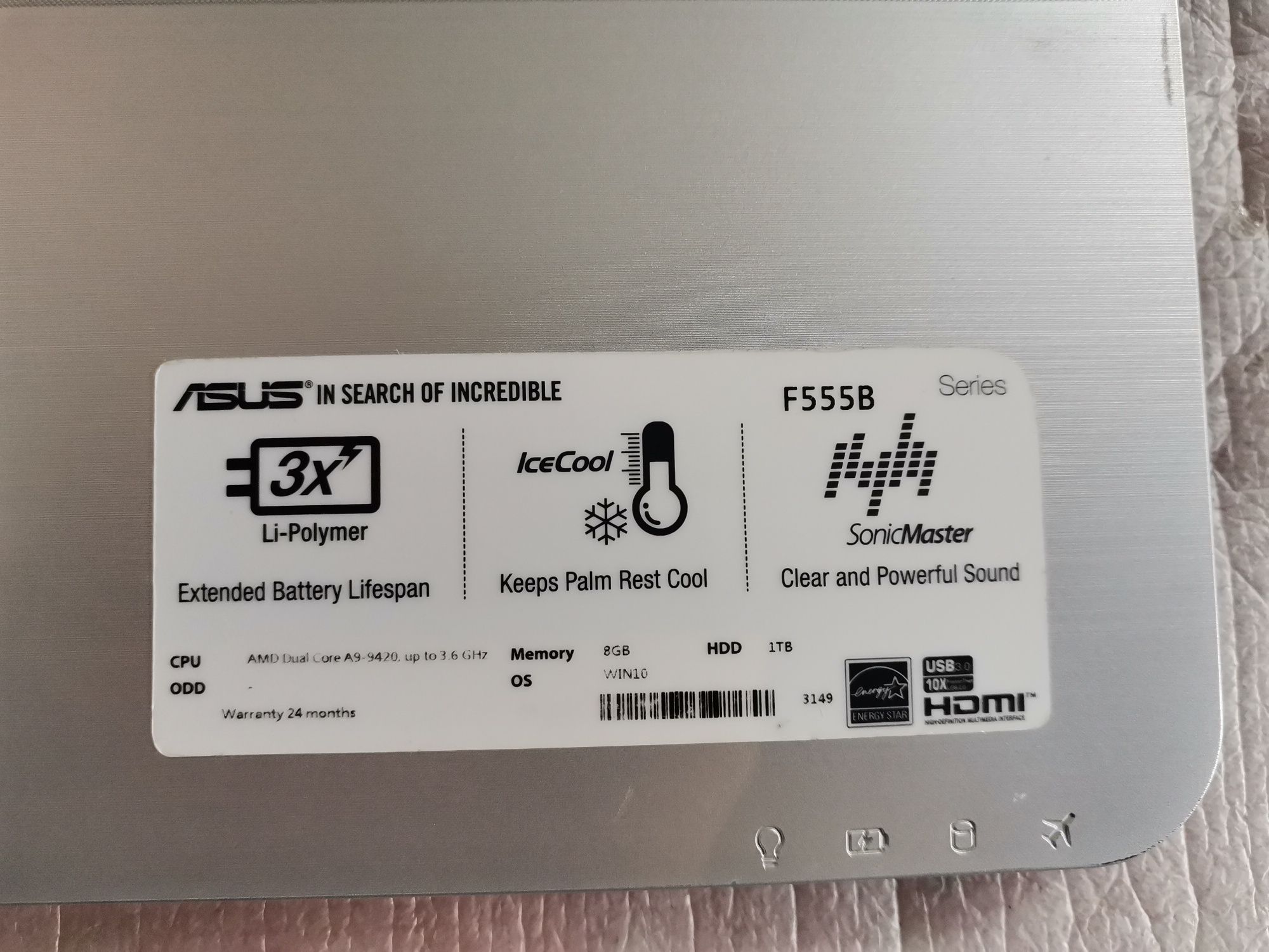 Asus F555B AMD A9