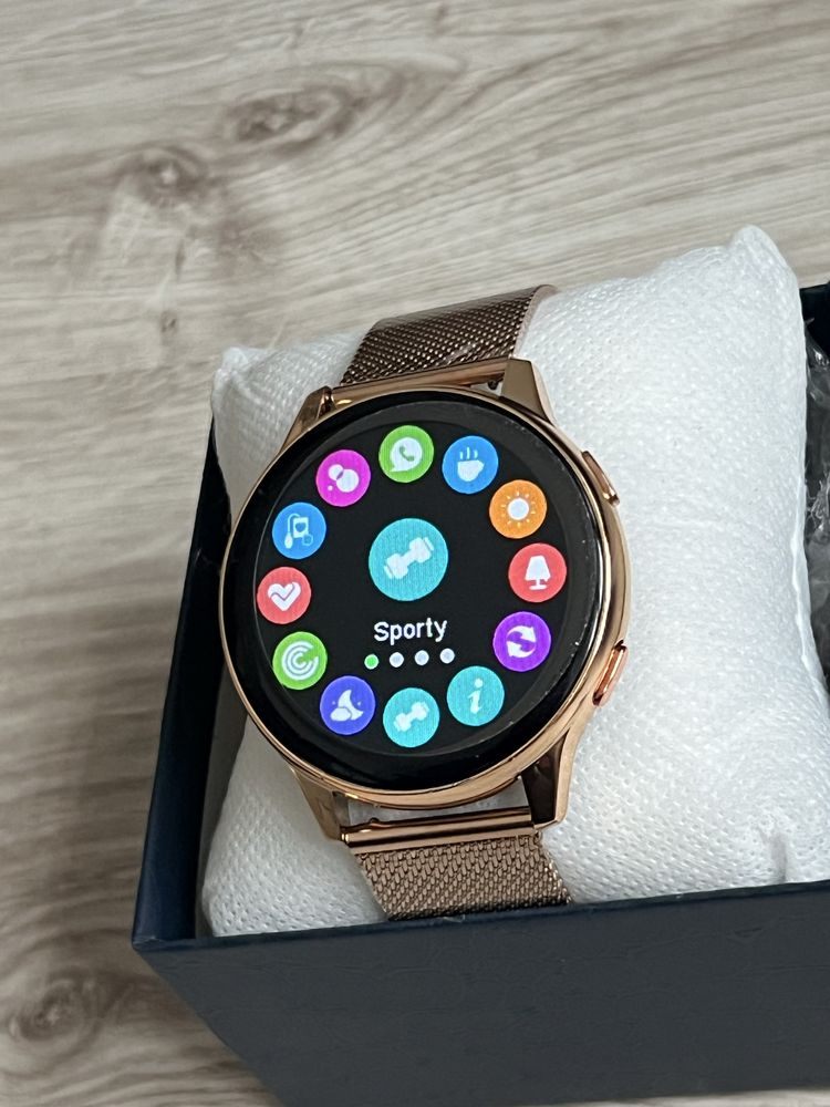 Smartwatch Active 2 z funkcją rozmów, 2 paski, menu po polsku