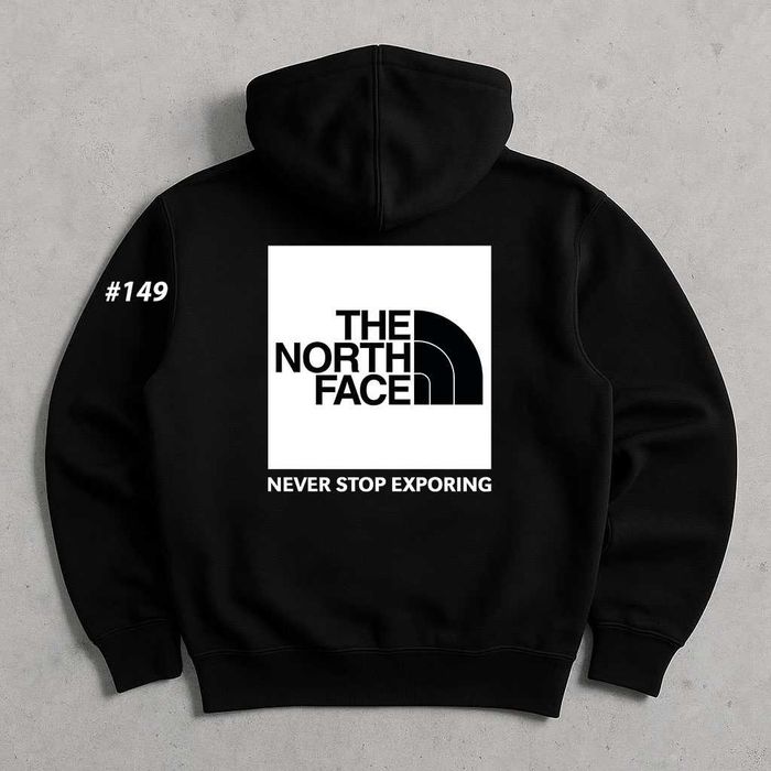 Черная кофта ТНФ — Cotton 100% — Худи The North Face PinkBox Чорне