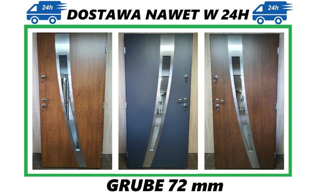 Drzwi zewnętrzne GRUBE 72 mm model"KOMETA" PRODUKT POLSKI DOSTAWA