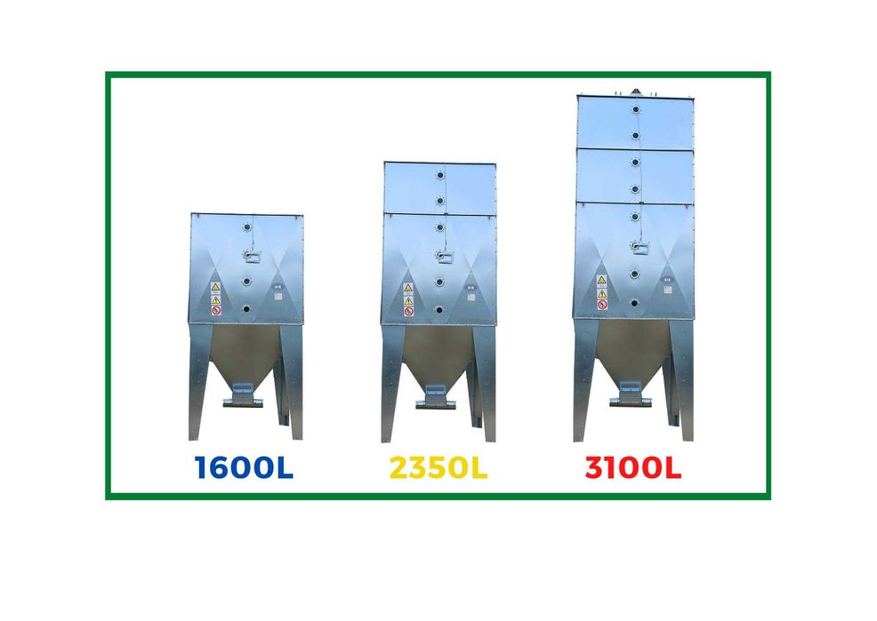 Pojemnik paszowy BIN 1600L 2350L 3100L Silos paszowy Zbiornik na paszę
