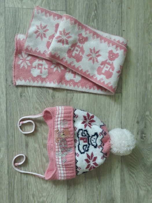 Набор шапка и шарф зимняя
