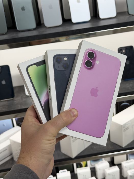 Iphone 13/14/16 Plus 128 нові запаковані sim  айфон гарантія обмін