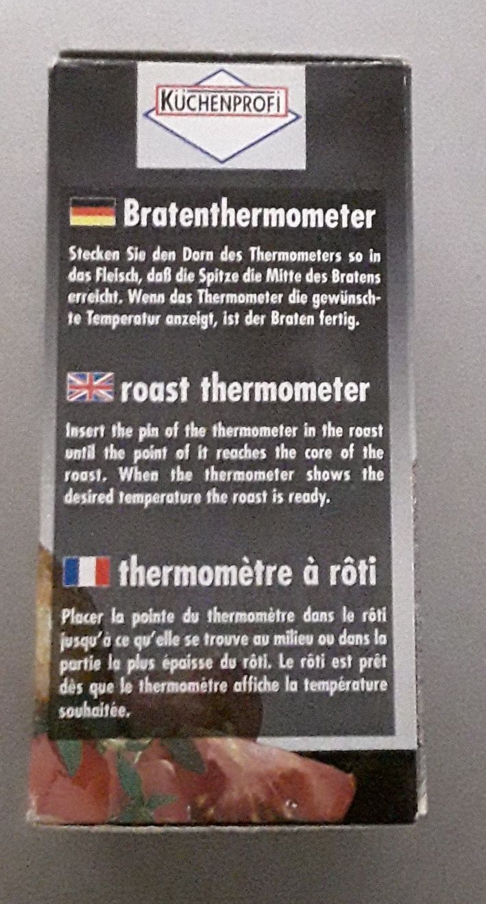 Termômetro para assados Kuchenprofi (uso culinário), novo!