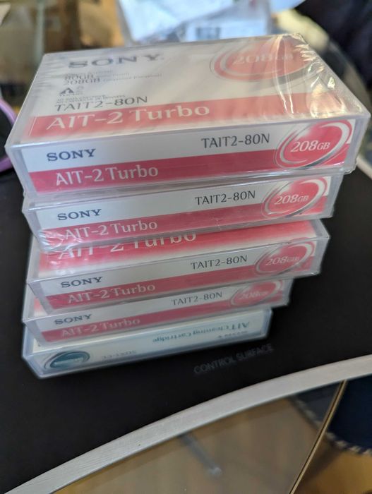 4 новых картриджа для стримера Sony AIT-2 Turbo