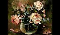 Róże - Obraz olejny40x30cm. kwiaty