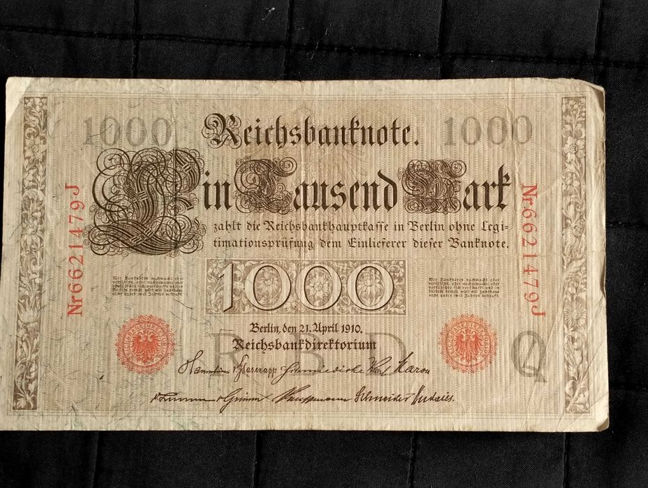Banknot 1000 marek, 1910 r., Niemcy