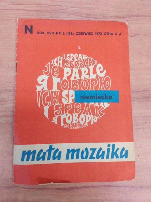 Stary miesięcznik Mała mozaika Niemiecka 1973rok