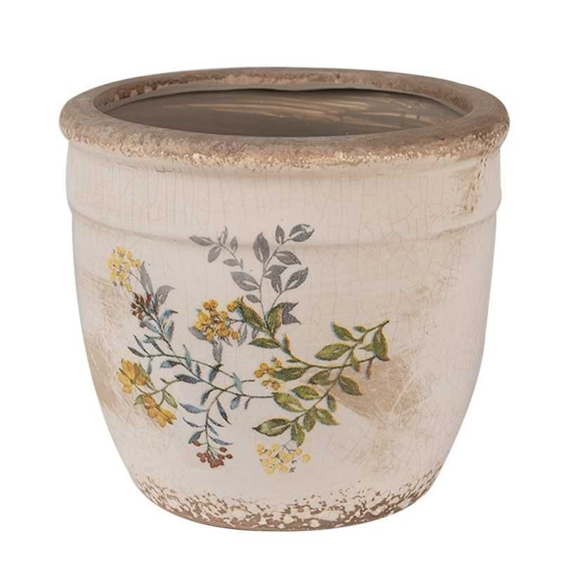 Donica osłonka ceramiczna kwiat wrotyczu 16x14cm.  6CE1607M