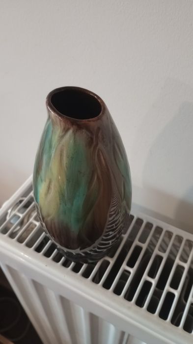 Piękny stary ceramiczny wazon PRL Vintage Okazja
