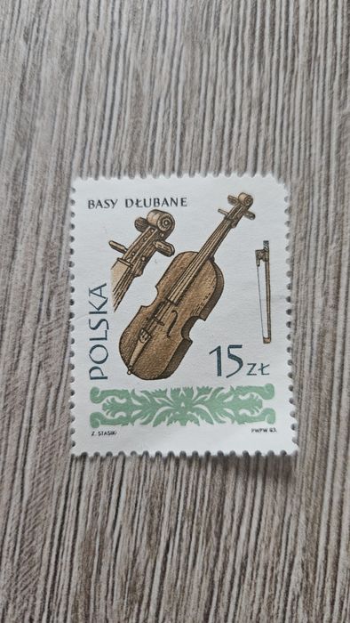 Znaczek polska basy dłubane 15 zl prl filatelistyka