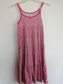 Sukienka różowa we wzory H&M rozmiar 134/140
